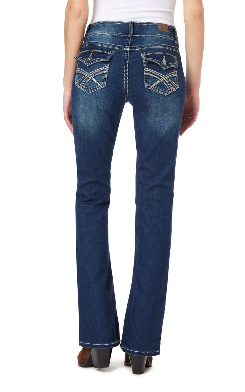 WallFlower Women's InstaStretch Luscious Curvy Bootcut Jeans, Heidi, 9 Long - Image 2